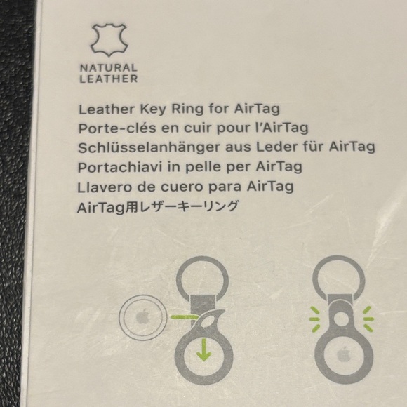 Apple AirTag Leather Key Ring in Saddle Brown - Picture 11 of 12